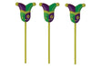 Mardi Gras Mask Cupcake Picks 3"