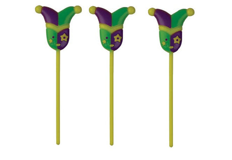 Mardi Gras Mask Cupcake Picks 3"