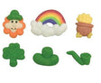 Edible, St. Pat's Royal Icing Charms Assortment - Size: 3/4"-1+"
