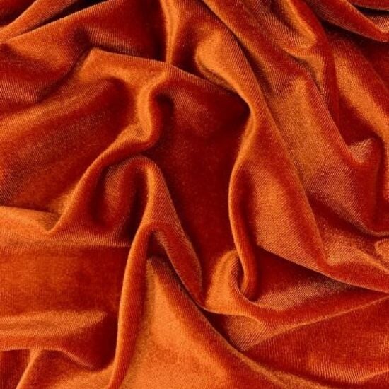 Stretch Velvet Burnt Orange