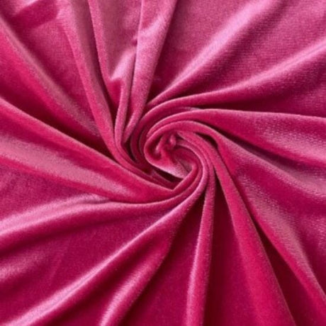 Stretch Velvet Hot Pink