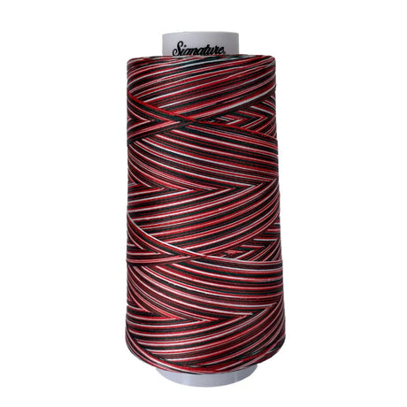 Cotton Variegated Thread Holiday Signature Green Red White 3000 Yards