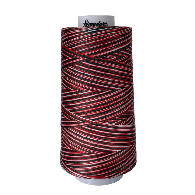 Cotton Variegated Thread Holiday Signature Green Red White 3000 Yards