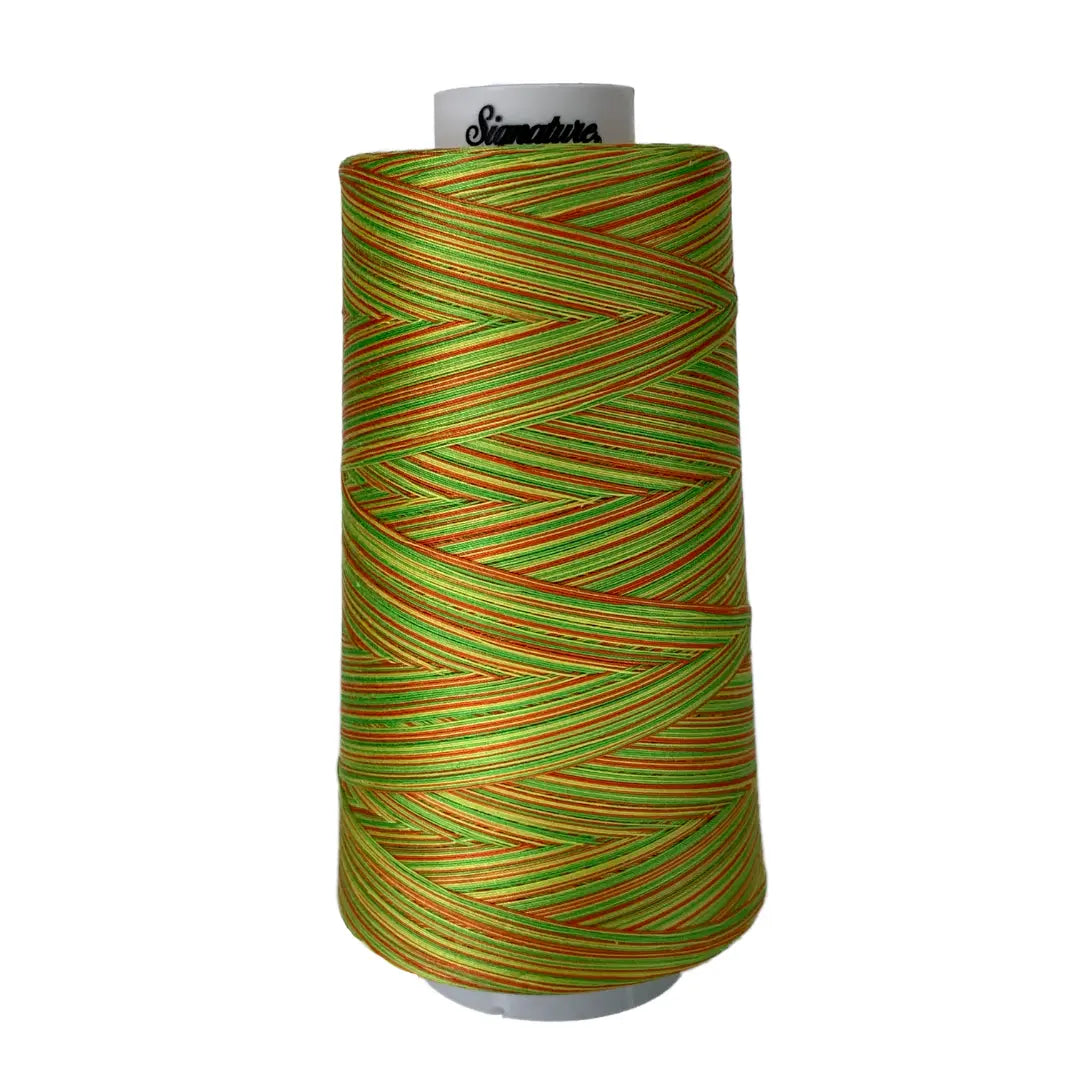 Cotton Variegated Thread Citrus Yellow Green Orange 3000 Yards
