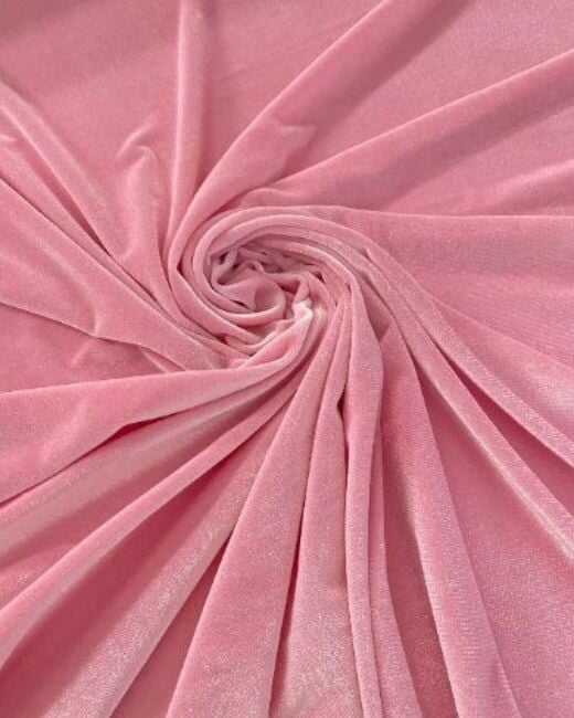 Stretch Velvet Princess Pink