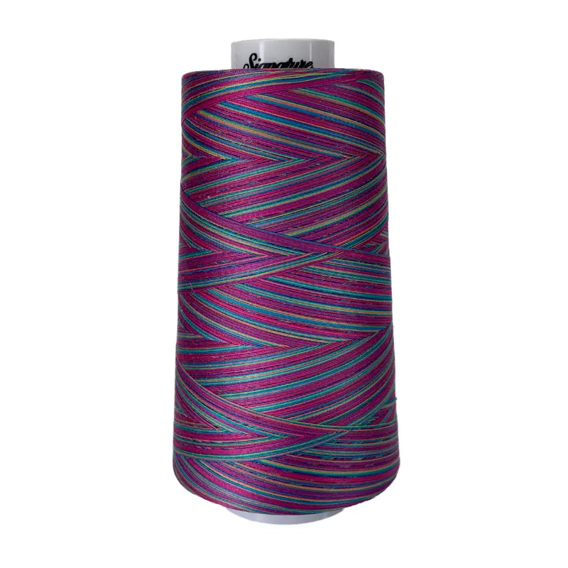 Cotton Variegated Thread Fuchsia Purple Blue Green