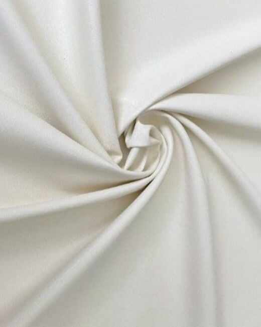 Stretch Faux Leather Off White