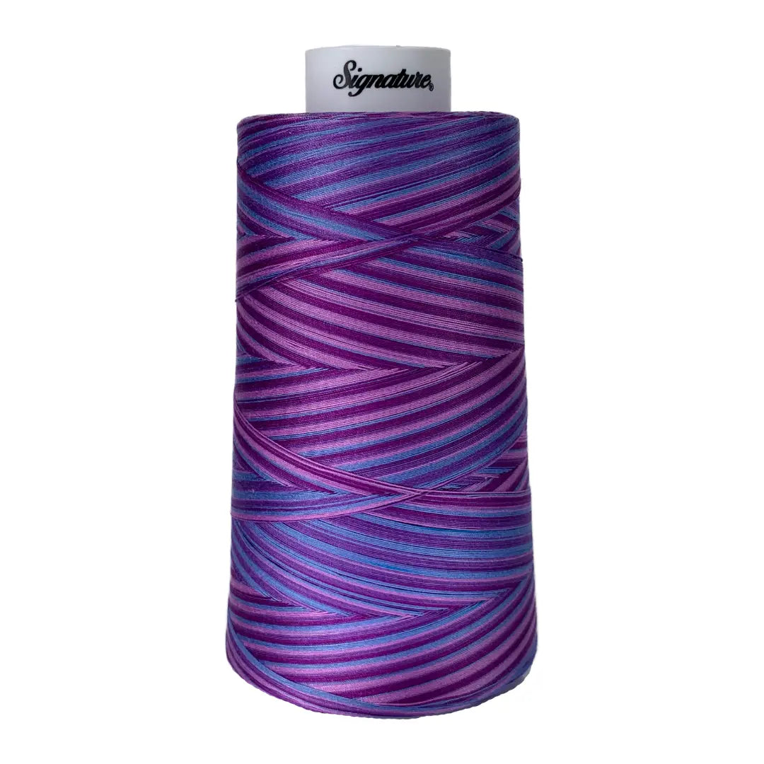 Cotton Variegated Thread Pansy Patch Purple Pink Blue