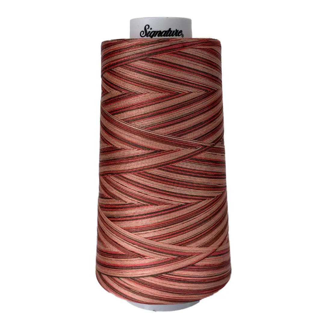 Cotton Variegated Thread Canyon View Coral Pink Brown