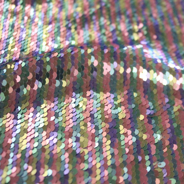 Stretch Mesh Sequin Fabric Blue