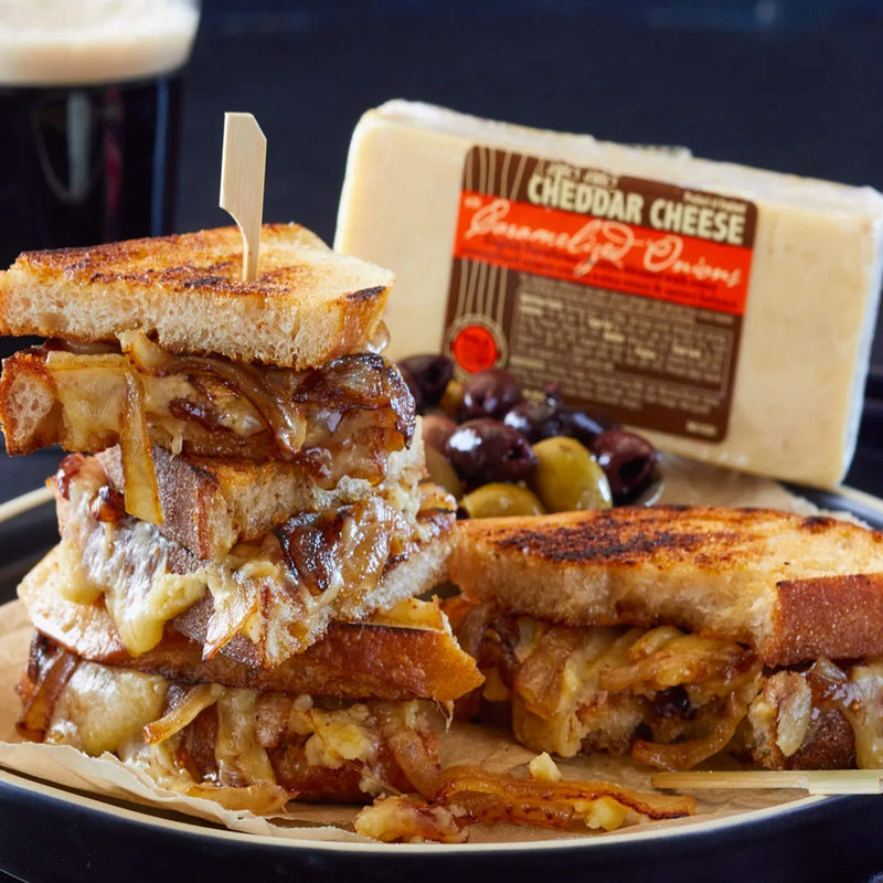 Cheddar Cheese with Caramelized Onions