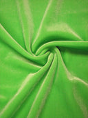 Solid Polyester Spandex Velvet Fabric - Medium Weight, 2 Ways Stretch, 58-60" Width