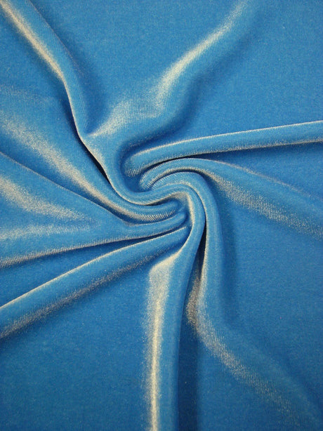 Solid Polyester Spandex Velvet Fabric - Medium Weight, 2 Ways Stretch, 58-60" Width