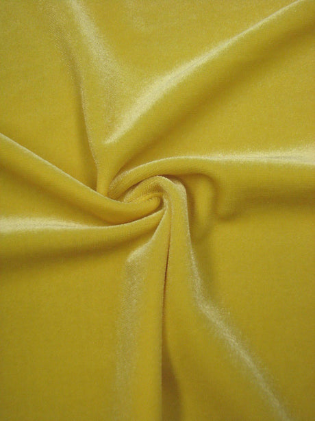 Solid Polyester Spandex Velvet Fabric - Medium Weight, 2 Ways Stretch, 58-60" Width