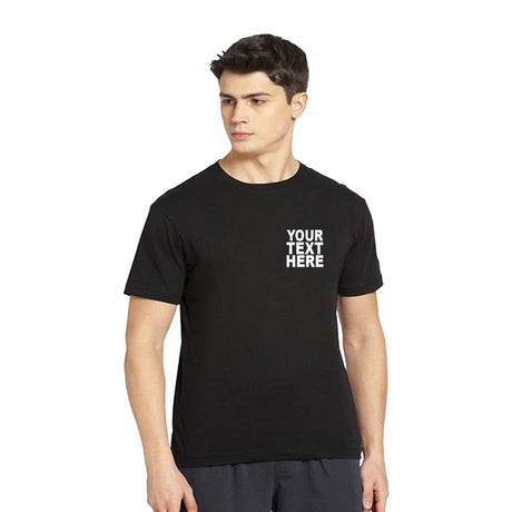 Pack: 12 Fast Custom Work T-Shirts – Add Your Name, Logo, or Slogan on Front & Back (Black)