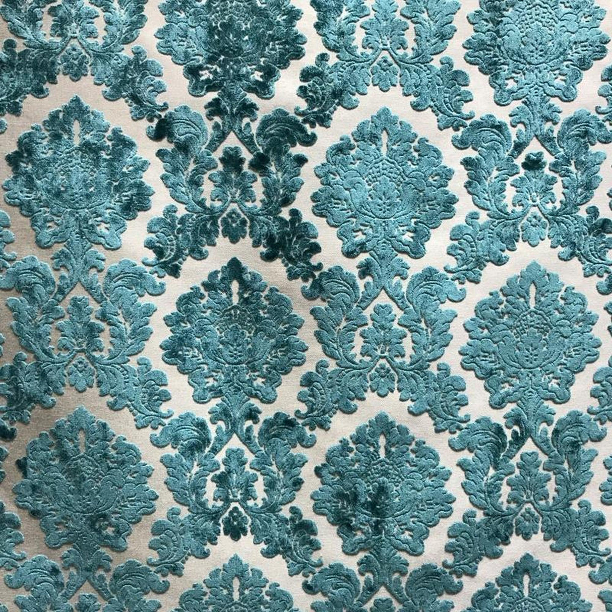 Valentino Traditional Damask Cut Velvet Fabric - Damask Pattern, 58" Width (1 Yard)