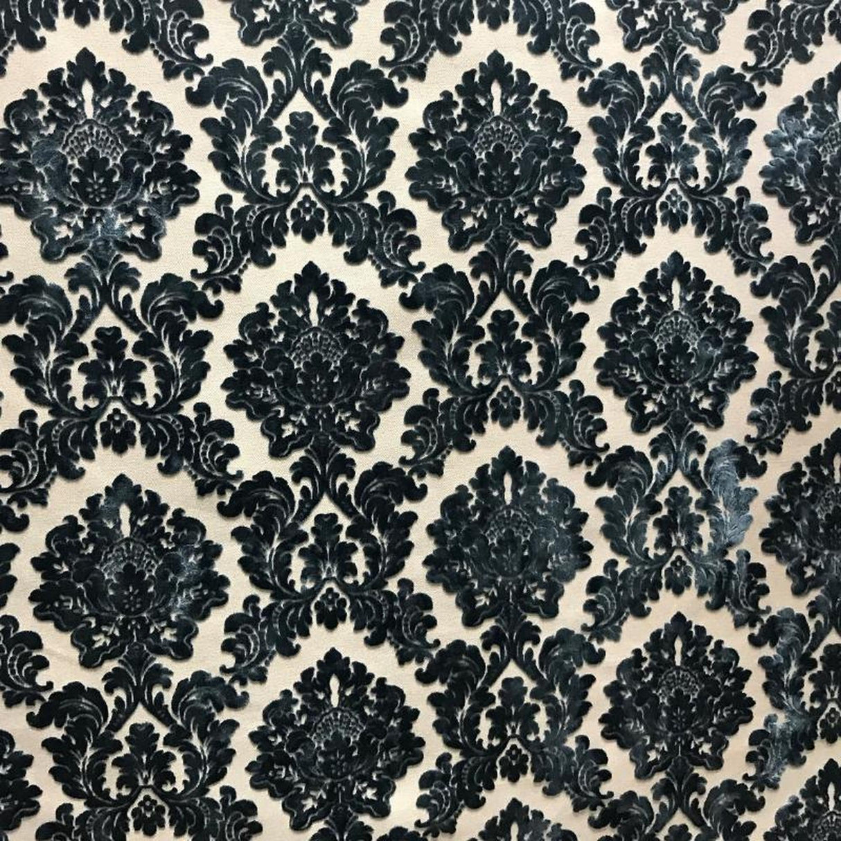 Valentino Traditional Damask Cut Velvet Fabric - Damask Pattern, 58" Width (1 Yard)