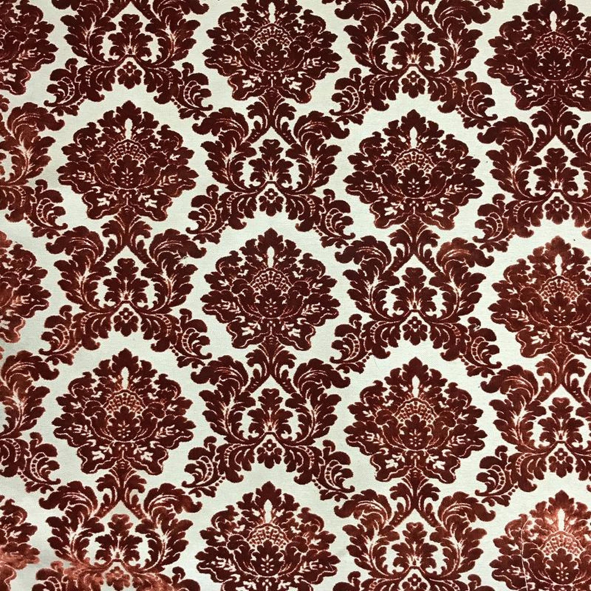 Valentino Traditional Damask Cut Velvet Fabric - Damask Pattern, 58" Width (1 Yard)