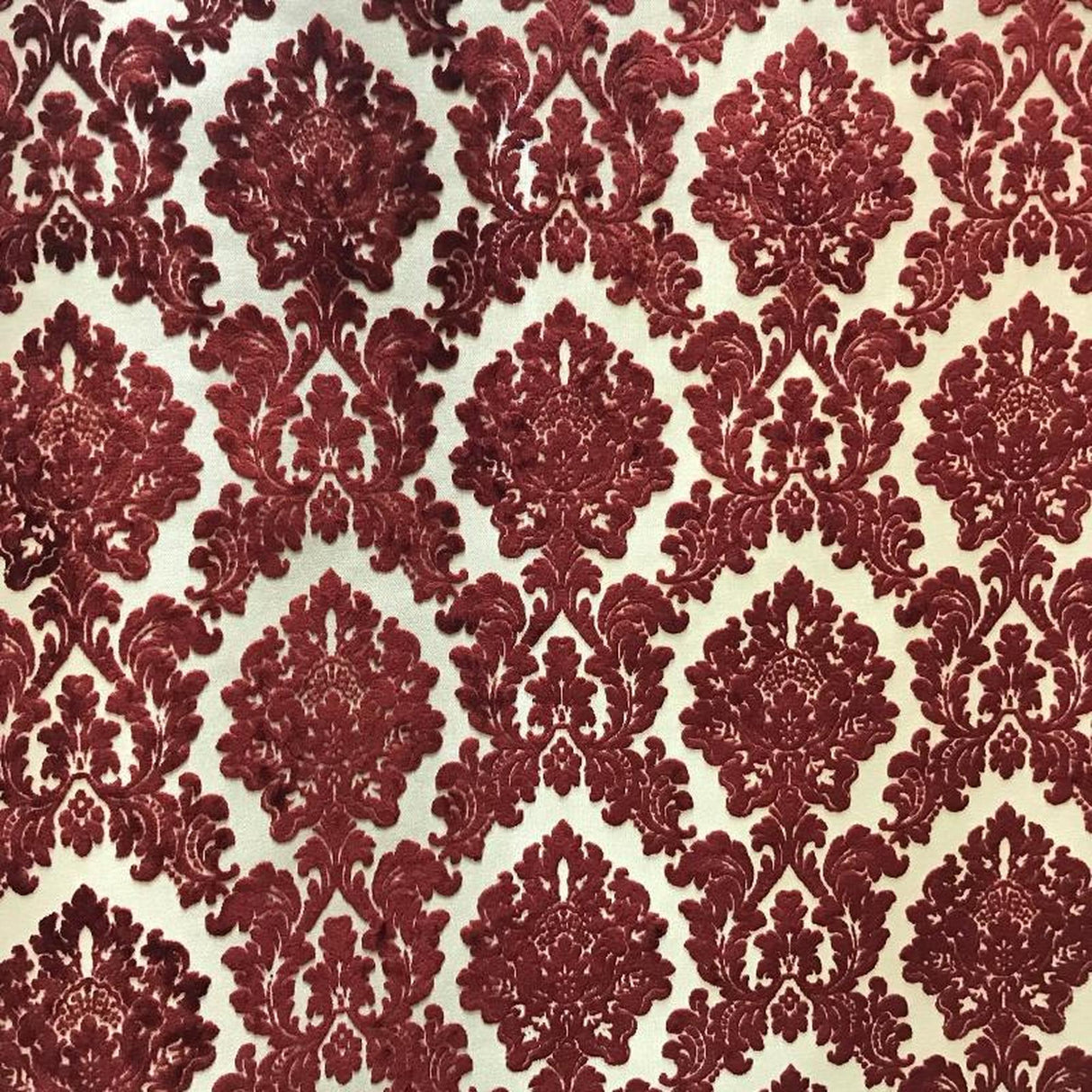 Valentino Traditional Damask Cut Velvet Fabric - Damask Pattern, 58" Width (1 Yard)
