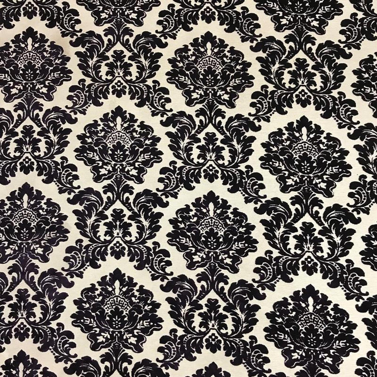 Valentino Traditional Damask Cut Velvet Fabric - Damask Pattern, 58" Width (1 Yard)