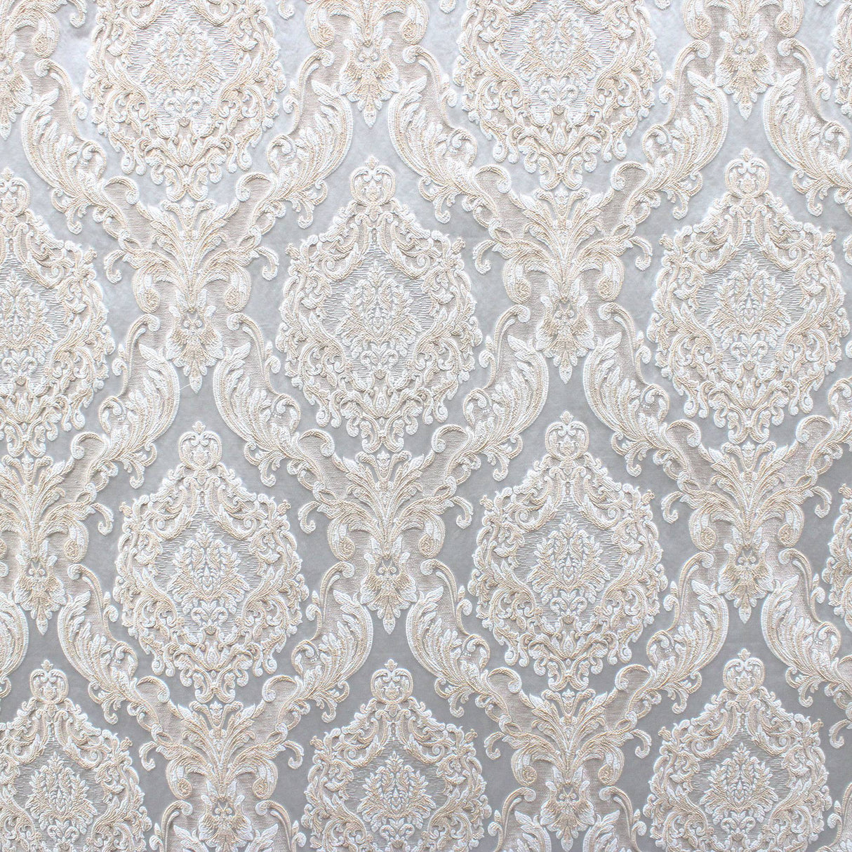 Varley Damask Jacquard Polyester Fabric - Textured Damask, 53" Width (1 Yard)