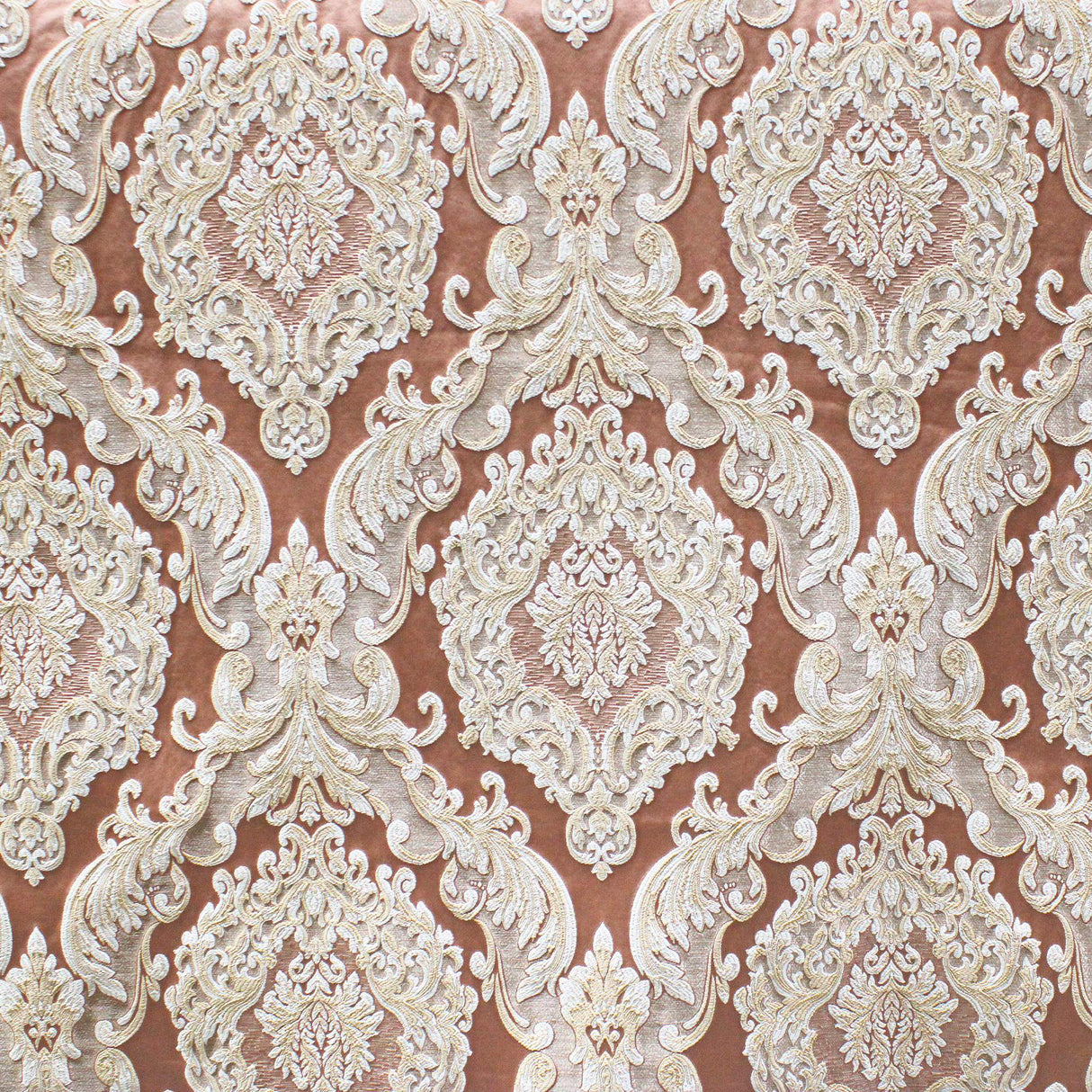 Varley Damask Jacquard Polyester Fabric - Textured Damask, 53" Width (1 Yard)