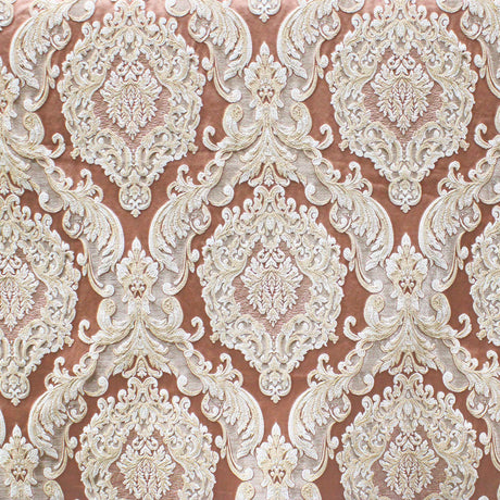 Varley Damask Jacquard Polyester Fabric - Textured Damask, 53" Width (1 Yard)