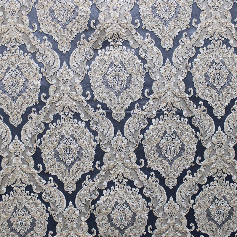 Varley Damask Jacquard Polyester Fabric - Textured Damask, 53" Width (1 Yard)