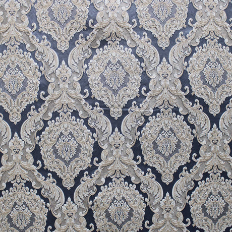 Varley Damask Jacquard Polyester Fabric - Textured Damask, 53" Width (1 Yard)