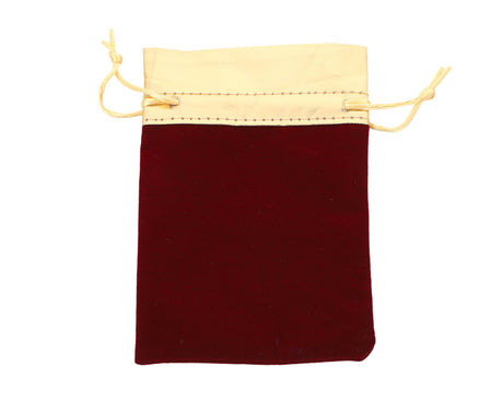 4"x6" Burgundy Velvet with Gold Drawstring Gift Favor Bags - Pack of 72