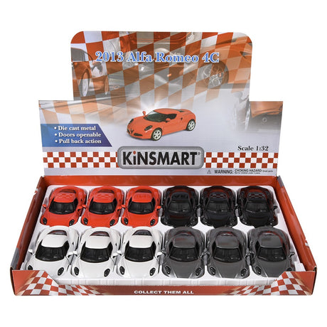 Die-Cast Pull Back 2013 Alfa Romeo 4C (1 DSP)