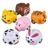 Mini Animal Pull Back Cars (24 Pc Canister)