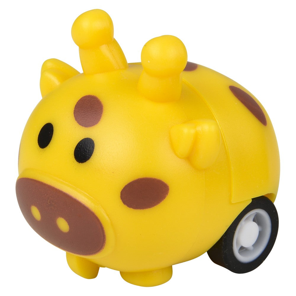 Mini Animal Pull Back Cars (24 Pc Canister)