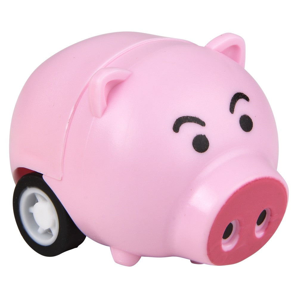 Mini Animal Pull Back Cars (24 Pc Canister)