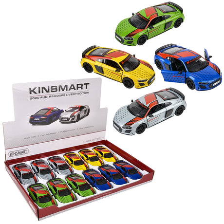 Die-Cast Pull Back Audi R8 Coupe (12 PC Display)