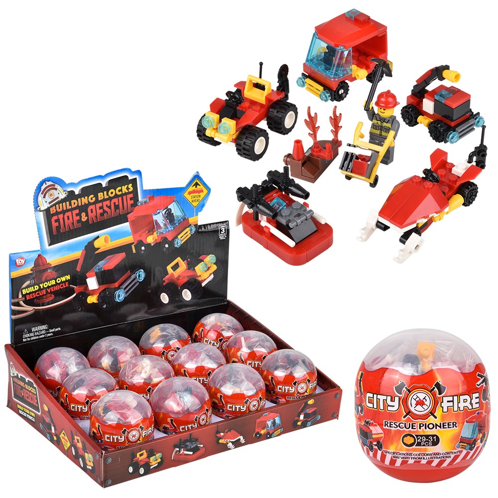 Building Block Fire Rescue Assortment (1 DZ)
