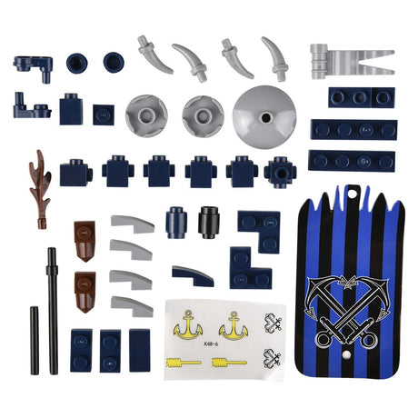 Building Block Pirate Ship (12 Pc Display)