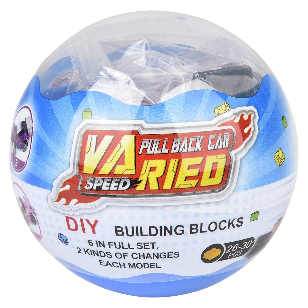 Building Block Pull Back Race Car (1 UNT)