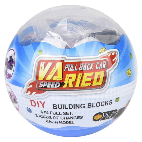 Building Block Pull Back Race Car (1 UNT)
