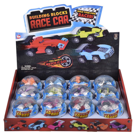 Building Block Pull Back Race Car (1 UNT)