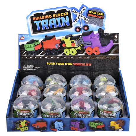 Building Block Train Assortment (12 PC Display)