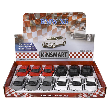 Die-Cast Pull Back BMW X6 (12 Pc Display)