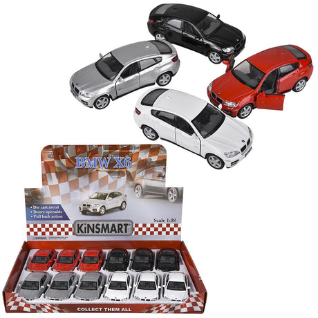 Die-Cast Pull Back BMW X6 (12 Pc Display)