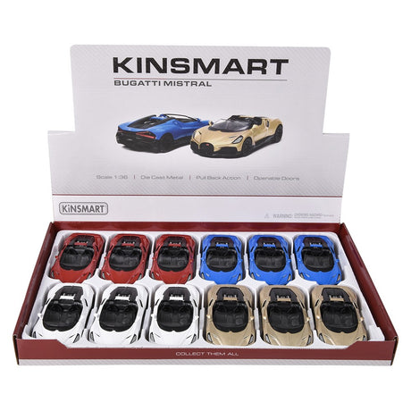 Die-Cast Pull Back Bugatti Mistral (1 DSP)