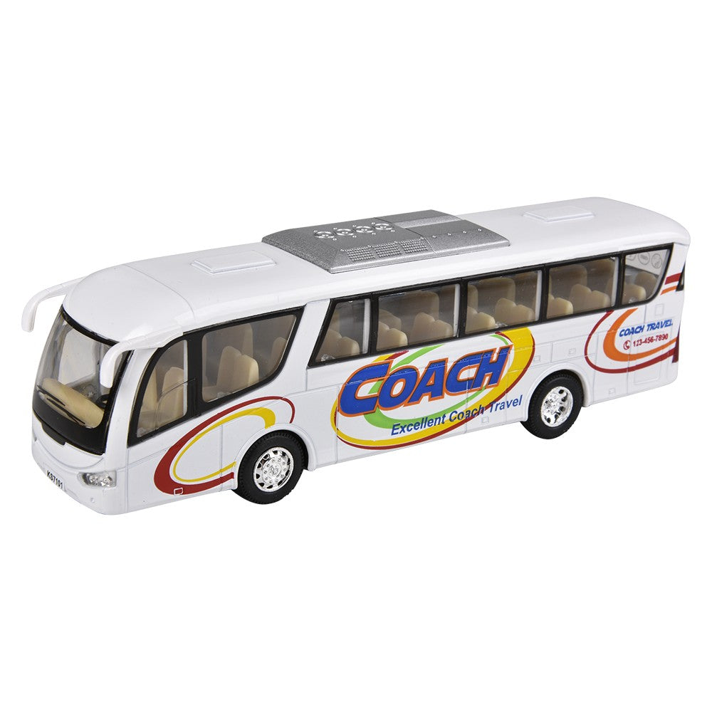 Die-Cast Pull Back Coach Bus (12 Display)