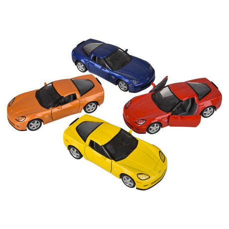 Die-Cast Pull Back 2007 Chevrolet Corvette Z06 (12 PC Display)