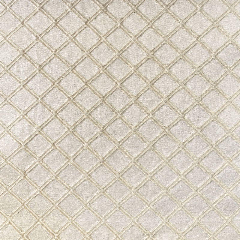 Vecta Embossed Diamond Jacquard Fabric - Natural Washed, 60" Width (1 Yard)