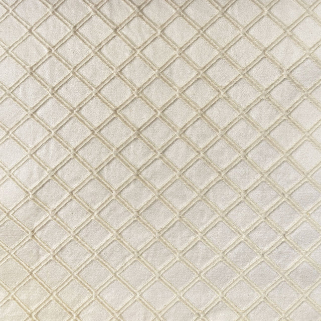 Vecta Embossed Diamond Jacquard Fabric - Natural Washed, 60" Width (1 Yard)
