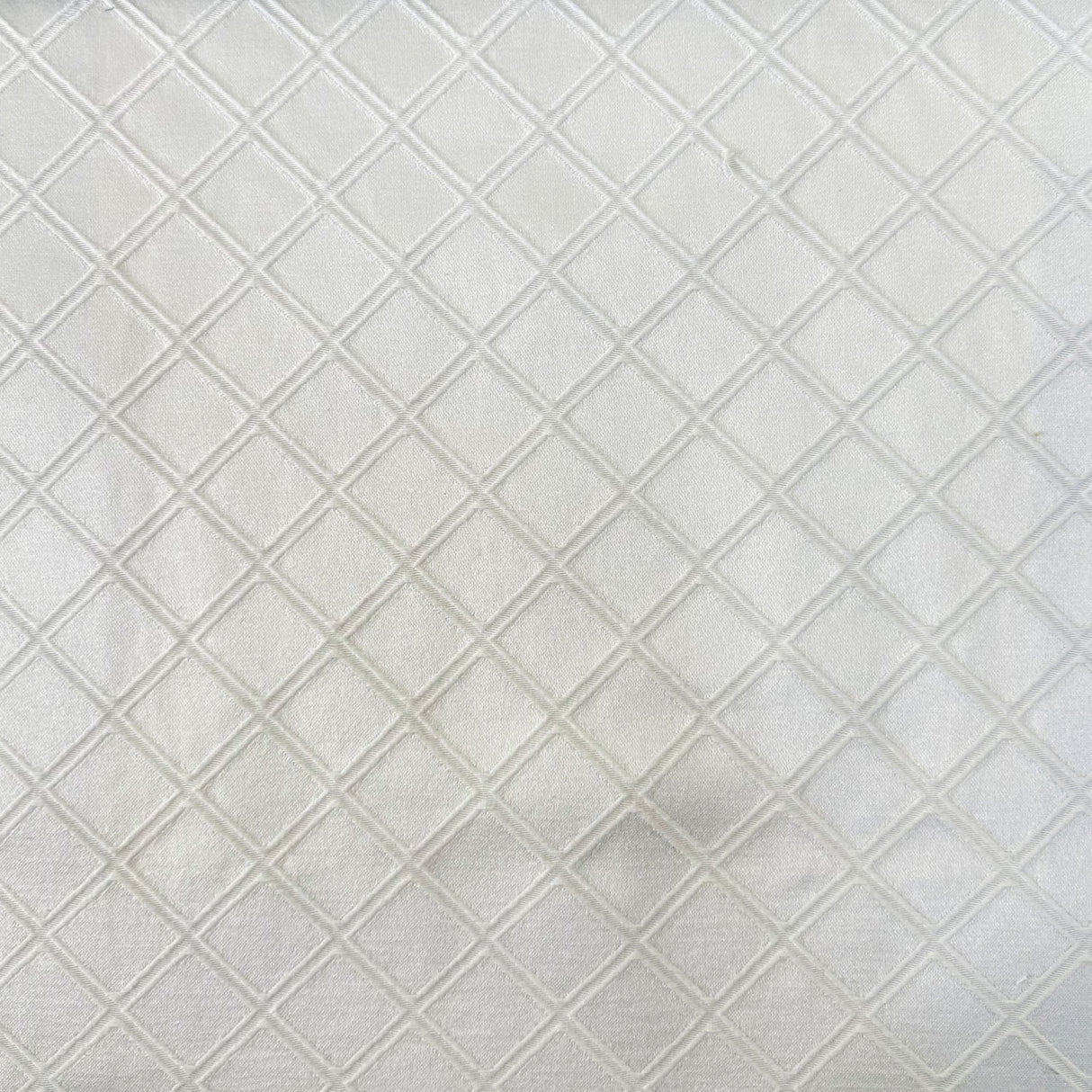 Vecta Embossed Diamond Jacquard Fabric - Natural Washed, 60" Width (1 Yard)