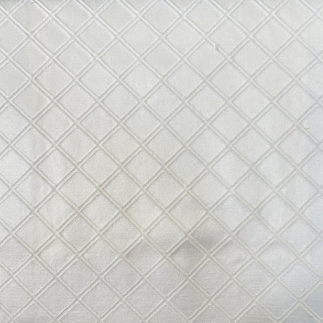 Vecta Embossed Diamond Jacquard Fabric - Natural Washed, 60" Width (1 Yard)